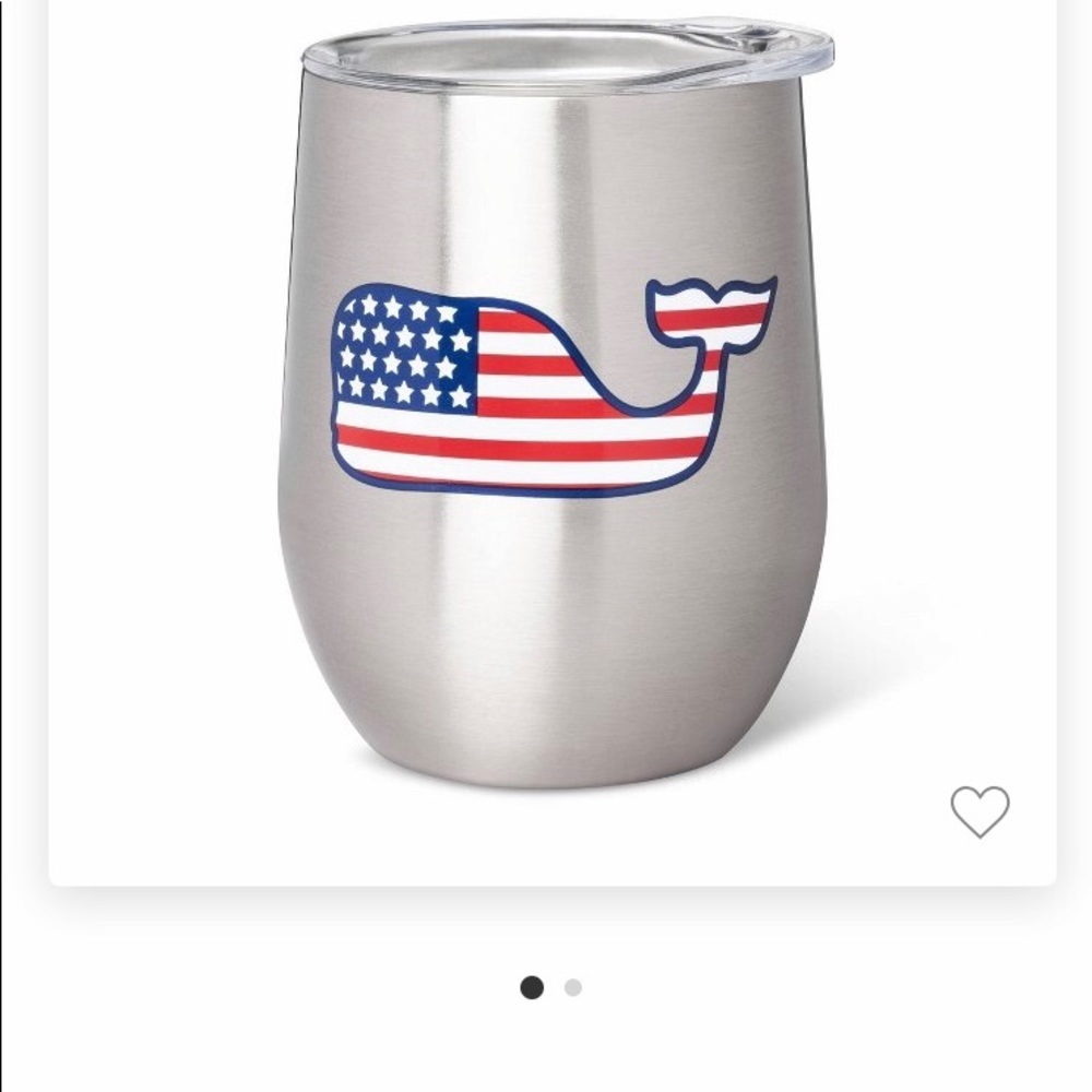 Vineyard Vines Target Silver Whale Wineglass